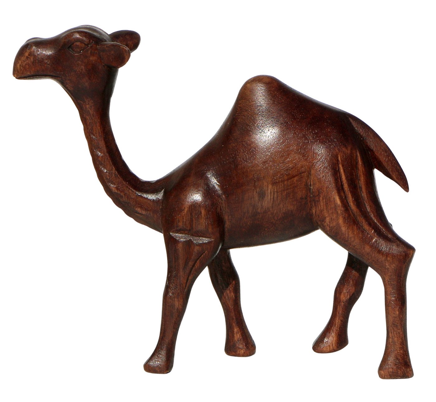 Wogeka Tierfigur Kamel Holz-Figur Wüste Tier Statue Dekoration von Wogeka