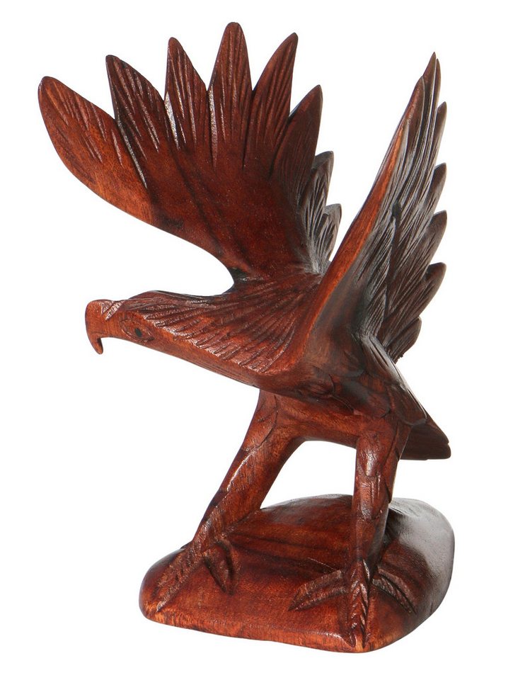 Wogeka Tierfigur Stein Adler Holz-Figur Tier Vogel Greifvogel Dekoration von Wogeka