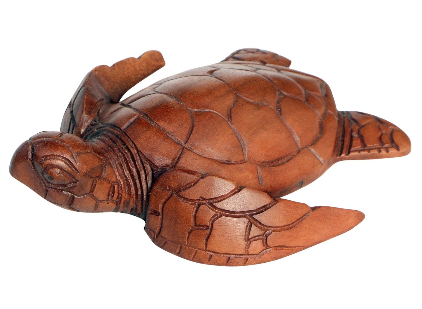 Wogeka Tierfigur Wasser-Schildkröte Holz-Figur Schildi Tier Dekoration Turtle von Wogeka