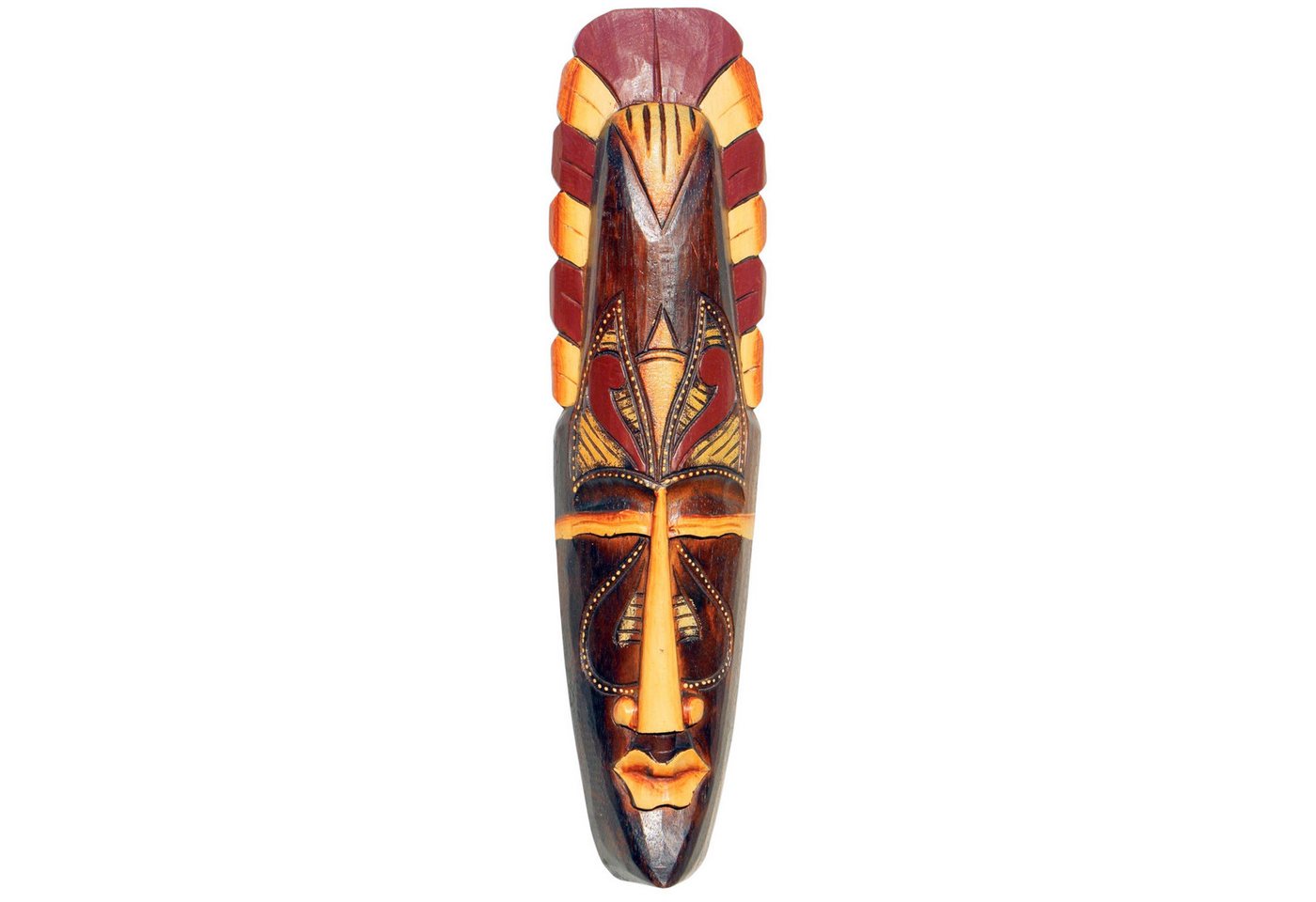 Wogeka Wanddekoobjekt Wand-Maske Ethno Gold 50 cm zum aufhängen Afrika Wanddeko von Wogeka
