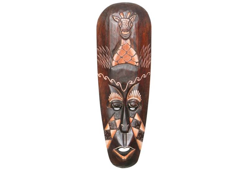 Wogeka Wanddekoobjekt Wand-Maske Giraffe 50 cm zum Aufhängen Afrika Wanddeko von Wogeka