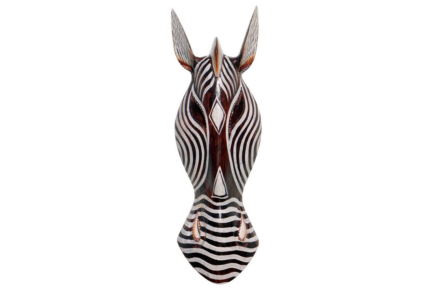 Wogeka Wanddekoobjekt Wand-Maske Zebra 50 cm zum aufhängen Afrika Wanddeko von Wogeka