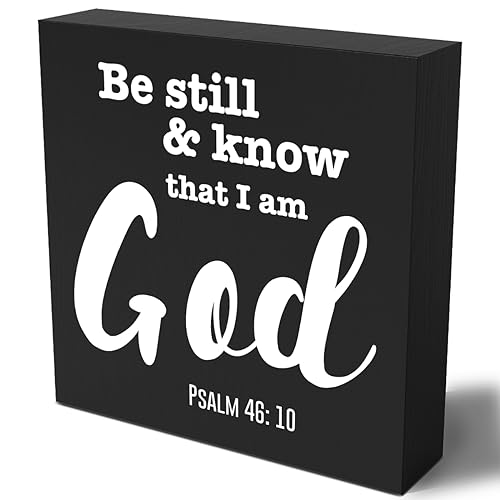 Positive Home Office Decor Christian Decor Bible Verse Desk Decor Wood Sign Farmhouse Black Wooden Box Sign for Living Room Bedroom Kitchen Table Shelf Counter Religious Gifts for Family Positive Home Office Decor Christian Decor Bible Verse Desk Decor Wood Sign Farmhouse Black Wooden Box Sign for Living Room Bedroom Kitchen Table Shelf Counter Religious Gifts for Family von Woght