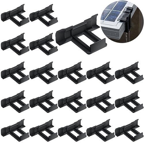 20Pcs Solarpanel Wasserablauf Clips, PV Module Reinigung Clips, Entwässerung Clips,Photovoltaik Panels Wasser Abgelassen Weg Clip, für Wasser Ablauf Photovoltaik Panel Ablauf Clips,35mm von Wohlstand