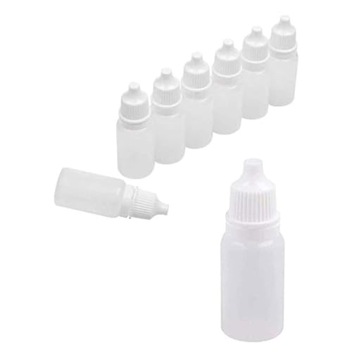 Wohlstand 50Stk Tropfflaschen Kunststoff Liquid Flasche 15ML mit Tröpfler Tropfdeckel für Augentropfen Essential Öl Eliquids von Wohlstand