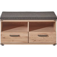 Wohn-Concept Boste Garderobenbank inkl. Sitzkissen Wildeiche massiv braun von Wohn-Concept
