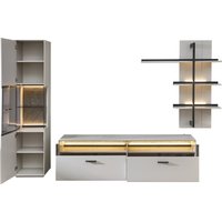 Wohn-Concept Como TV-/Wohnlösung Holzwerkstoff/Granit Steinfurnier Sahara Creme lackiert von Wohn-Concept