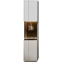 Wohn-Concept Como Vitrine Holzwerkstoff/Granit Steinfurnier Sahara Creme lackiert von Wohn-Concept