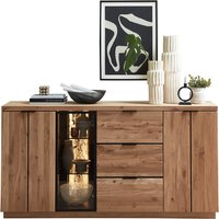 Wohn-Concept Donna Sideboard Wildeiche Massivholz/Echtkork Bianco furniert von Wohn-Concept
