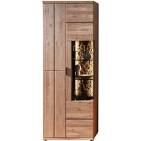 Wohn-Concept Donna Vitrine Wildeiche Massivholz Bianco/Echtkork furniert von Wohn-Concept
