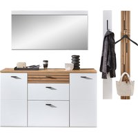Wohn-Concept Fresno Garderoben-Kombination Holzwerkstoff Weiß matt/Eiche Artisan von Wohn-Concept
