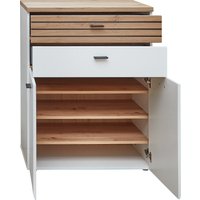 Wohn-Concept Fresno Schuhschrank Holzwerkstoff Weiß matt/Eiche Artisan von Wohn-Concept