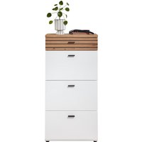 Wohn-Concept Fresno Schuhschrank Holzwerkstoff Weiß matt/Eiche Artisan von Wohn-Concept