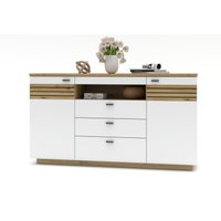 Wohn-Concept Fresno Sideboard Holzwerkstoff Weiß matt/Eiche Artisan Wohn-Concept Fresno Sideboard Holzwerkstoff Weiß matt/Eiche Artisan von Wohn-Concept