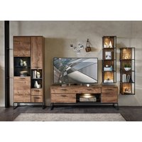 Wohn-Concept Manhattan TV-/Wohnlösung Holzwerkstoff/Metall Haveleiche Cognac/Graphit von Wohn-Concept
