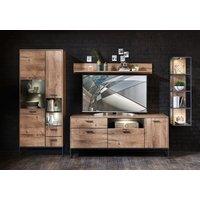 Wohn-Concept Manhattan TV-/Wohnlösung Holzwerkstoff/Metall Haveleiche Cognac/Graphit von Wohn-Concept