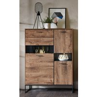 Wohn-Concept Manhattan Vitrine Holzwerkstoff/Metall Haveleiche Cognac/Graphit Wohn-Concept Manhattan Vitrine Holzwerkstoff/Metall Haveleiche Cognac/Graphit von Wohn-Concept