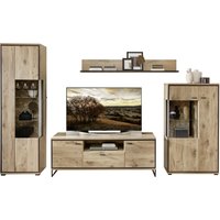 Wohn-Concept Ruben TV-/Wohnlösung Holzwerkstoff/Metall Viking Oak/Schwarz von Wohn-Concept