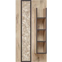 Wohn-Concept Ruben Wandregal Holzwerkstoff Viking Oak/Schwarz von Wohn-Concept