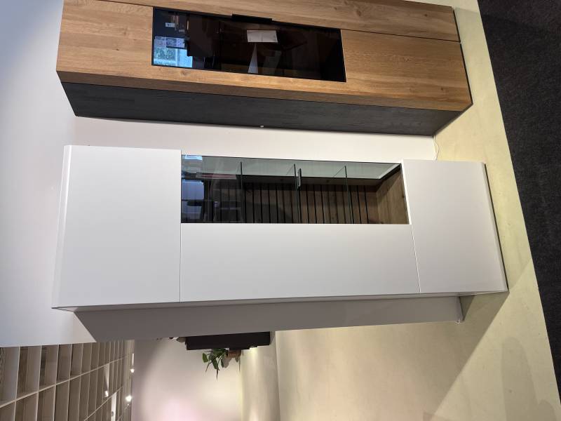 Wohn Concept Vitrine FRESNO ca. B65 H201 T40 cm in Front weiß matt von Wohn Concept