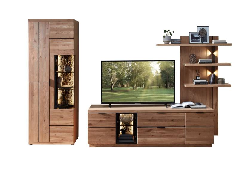 Wohn-Concept Wohnkombination DONNA in Wildeiche Bianco massiv gebürstet/furniert von Wohn Concept