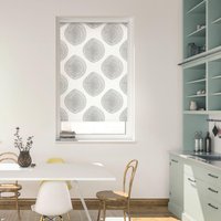 Verdunkelungsrollo Stripy Boho Drop weiß B/L: ca. 45x150 cm von LICHTBLICK