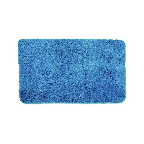 WohnDirect Badezimmerteppich Hellblau - Badematte rutschfest 50 x 80 cm - Badteppich Set, waschbar von WohnDirect