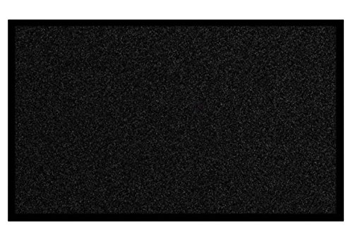 Premium Schmutzfangmatte Dunkelgrau meliert 85x75cm | ECONYL® Recycling-Technologie | Waschbar 60°C | Nitrilgummi-Rücken | Made in EU | Gewerbe-Fußmatte für Hochfrequenzbereiche von WohnDirect