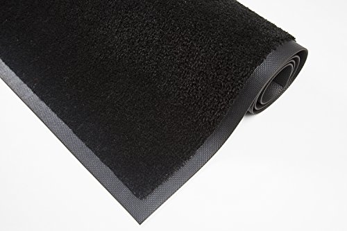 Premium Schmutzfangmatte Schwarz 115x180cm | ECONYL® Recycling-Technologie | Waschbar 60°C | Nitrilgummi-Rücken | Made in EU | Gewerbe-Fußmatte für Hochfrequenzbereiche von WohnDirect