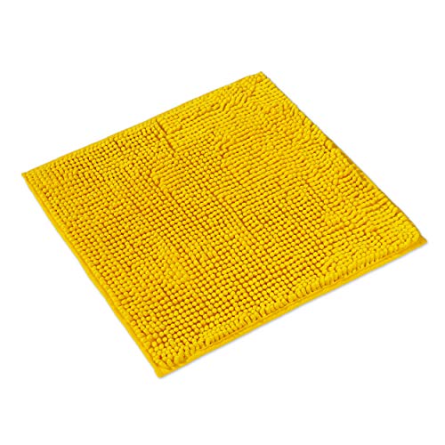 WohnDirect Badematte 45x45cm | Gelb - rutschfest & Waschbar - Badezimmerteppich zum Set kombinierbar, Badvorleger, WC Garnitur, Badteppich von WohnDirect