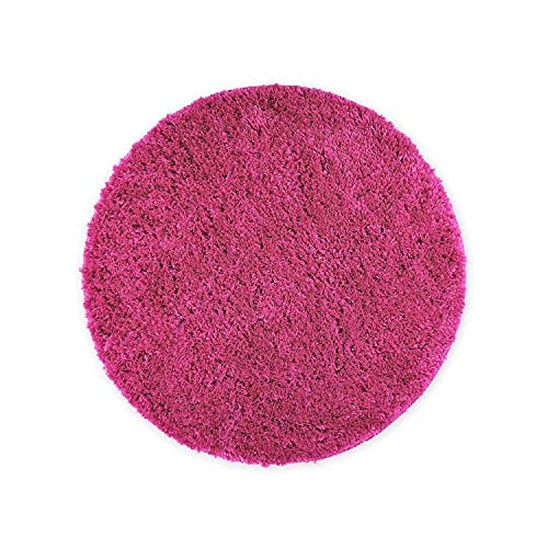 WohnDirect Badezimmerteppich Rund Pink - Badematte rutschfest Ø 56 cm- Badteppich Set rund, waschbar WohnDirect Badezimmerteppich Rund Pink - Badematte rutschfest Ø 56 cm- Badteppich Set rund, waschbar von WohnDirect
