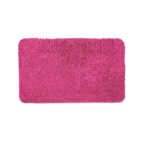 WohnDirect Badezimmerteppich groß Pink - Badematte rutschfest 60 x 100 cm - Badteppich Set, waschbar von WohnDirect