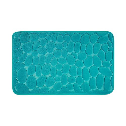 WohnDirect Badezimmerteppich mit Memory Foam - Rutschfester Badteppich - Badematte waschbar & schnelltrocknend auch ideal als Duschvorleger - Badvorleger 60 x 100 cm - Petrol WohnDirect Badezimmerteppich mit Memory Foam - Rutschfester Badteppich - Badematte waschbar & schnelltrocknend auch ideal als Duschvorleger - Badvorleger 60 x 100 cm - Petrol von WohnDirect