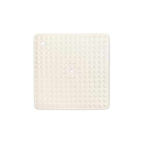 WohnDirect Duschmatte Creme/quadratisch: 60x60 cm - rutschfest & sehr robust - Antirutschmatte für Dusche oder Badewanne - waschbar bei 60°C von WohnDirect