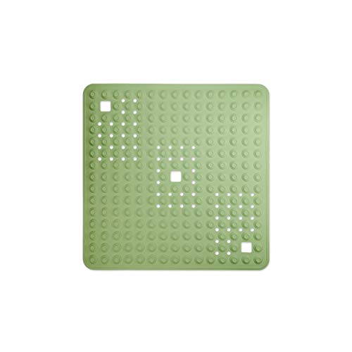 Duschmatte Grün/quadratisch: 60x60 cm - sehr rutschfest & sehr robust - Antirutschmatte für Dusche oder Badewanne - waschbar bei 60°C von WohnDirect