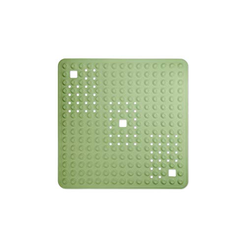 WohnDirect Duschmatte Grün/quadratisch: 60x60 cm - sehr rutschfest & sehr robust - Antirutschmatte für Dusche oder Badewanne - waschbar bei 60°C von WohnDirect