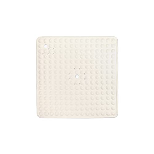 WohnDirect Duschmatte Weiß/quadratisch: 60x60 cm - sehr rutschfest & sehr robust - Antirutschmatte für Dusche oder Badewanne - waschbar bei 60°C von WohnDirect