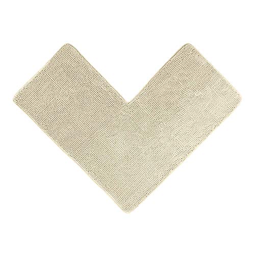 WohnDirect Eck Duschmatte 100 x 100 x 50 cm | Creme - rutschfest & Waschbar - idealer Duschvorleger für eckige Duschkabinen zum Set kombinierbar - Badematten & Badteppiche von WohnDirect