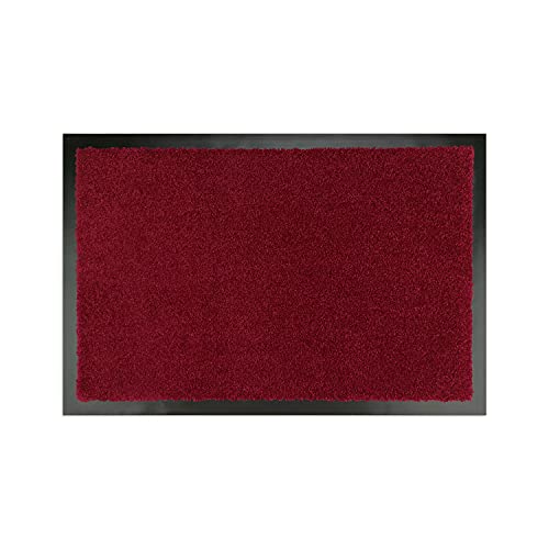 WohnDirect Premium Fußmatte Rot 78x150 cm für Innen und Außen - Schmutzfangmatte mit sehr guter Schmutzaufnahme - rutschfest & waschbar - Küchenteppich, Teppich Läufer, Küchenläufer, Eingangsmatte von WohnDirect