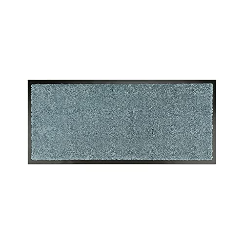 WohnDirect Premium Fußmatte Grau 58x180 cm für Innen und Außen - Schmutzfangmatte mit sehr guter Schmutzaufnahme - rutschfest & waschbar - Küchenteppich, Teppich Läufer, Küchenläufer, Eingangsmatte von WohnDirect