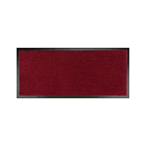 WohnDirect Premium Fußmatte Rot 58x180 cm für Innen und Außen - Schmutzfangmatte mit sehr guter Schmutzaufnahme - rutschfest & waschbar - Küchenteppich, Teppich Läufer, Küchenläufer, Eingangsmatte von WohnDirect