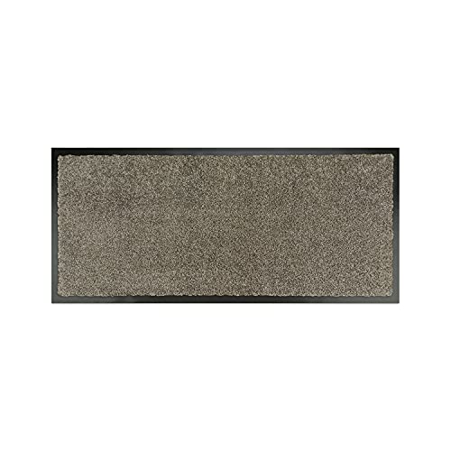 WohnDirect Premium Fußmatte Taupe 58x180 cm für Innen und Außen - Schmutzfangmatte mit sehr guter Schmutzaufnahme - rutschfest & waschbar - Küchenteppich, Teppich Läufer, Küchenläufer, Eingangsmatte von WohnDirect