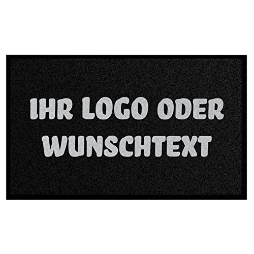 WohnDirect Fußmatte selbst gestalten I Geschenk mit ihrem Namen/Bild/Logo I große Auswahl, (150x200cm Schwarz) von WohnDirect