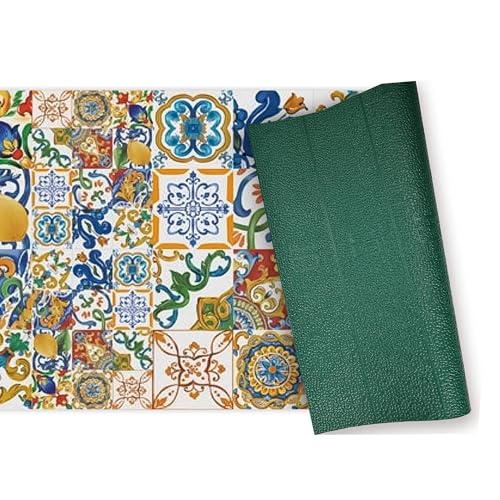 WohnDirect Küchenteppich waschbar 50 x 160 cm - für Innen bis 10m Länge - rutschfest + zuschneidbar - Küchenmatte, Fußmatte, Küchenläufer - leicht abwaschbar von WohnDirect