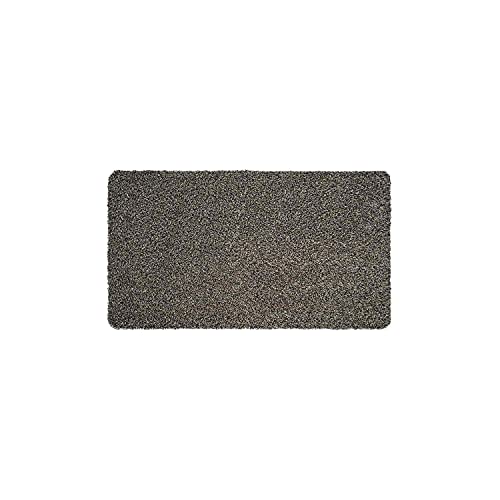 WohnDirect Magic Mat 50x90cm, Grau-Taupe-meliert - Ultra Saugstarke, Waschbare und rutschfeste Fußmatte aus Mikrofaser - Sehr dünn, passt unter Fast Jede Türe von WohnDirect