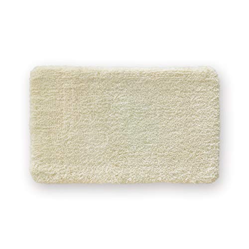 WohnDirect Premium Badematte Einzeln zum Set kombinierbar • Badvorleger Duschmatte • rutschfest & Waschbar • Badteppich, Badezimmerteppich Creme • 50 x 80 cm von WohnDirect
