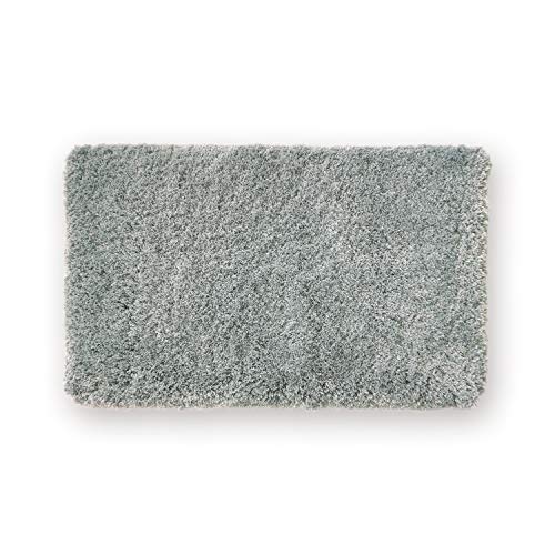 WohnDirect Premium Badematte Einzeln zum Set kombinierbar • Badvorleger Duschmatte • rutschfest & Waschbar • Badteppich, Badezimmerteppich Grau • 50 x 80 cm von WohnDirect