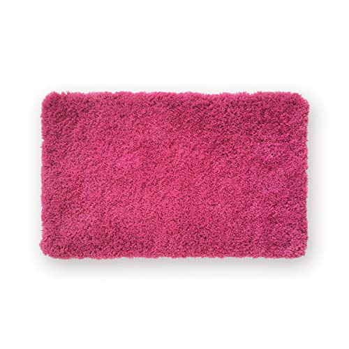 WohnDirect Premium Badematte Einzeln zum Set kombinierbar • Badvorleger Duschmatte • rutschfest & Waschbar • Badteppich, Badezimmerteppich Pink • 50 x 80 cm von WohnDirect