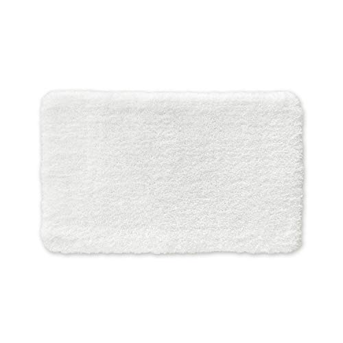 WohnDirect Premium Badematte Einzeln zum Set kombinierbar • Badvorleger Duschmatte • rutschfest & Waschbar • Badteppich, Badezimmerteppich Weiss • 60 x 100 cm von WohnDirect