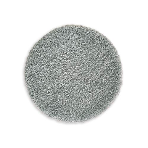 WohnDirect Premium Badematte RUND Einzeln zum Set kombinierbar • Badvorleger Duschmatte • rutschfest & Waschbar • Badteppich, Badezimmerteppich Grau • ca 56 cm Rund von WohnDirect